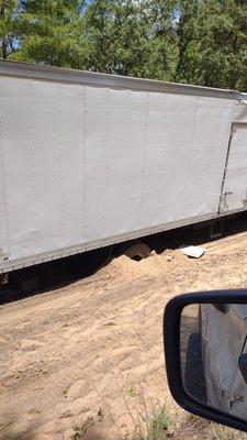 Big box trucks don't like sand.