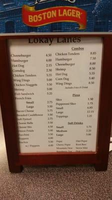 Food menu