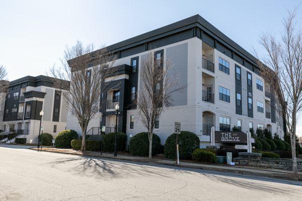 Exterior with The Grove signage