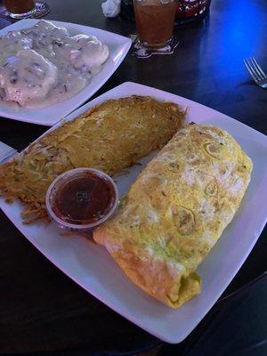 Meat omelette