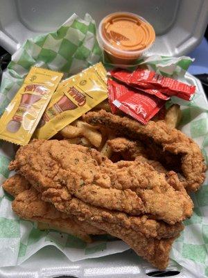 Fried fish (whiting) & french fries