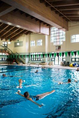 Water fitness classes and personal training offered in our indoor 8 lane pool