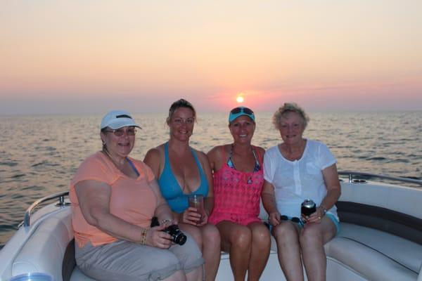 Beautiful sunset sail with the ladies!