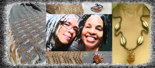 The Sophisticated Ladies behind Of Hand, & Spirit, Earth Studio--O! Jolly! Knitted Design & SilkWire Jewelry.