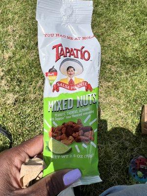 Enjoying my Tapatío mixed nuts | 4.13.23