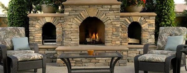 Backyard Fireplace