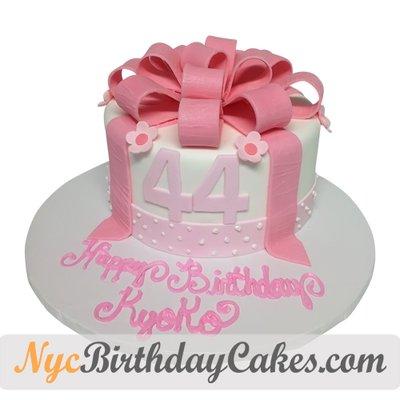 Pink Ribbon Cake http://nycbirthdaycakes.com/shop/cakes-for-women/pink-ribbon-cake/