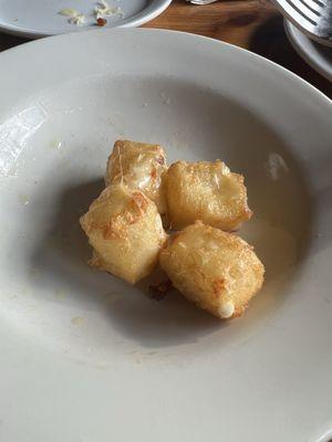 Cheese curds (what's left of them after my family devoured them)