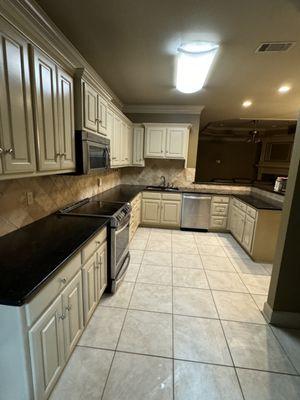 Deep cleaned kitchen