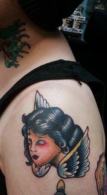 Traditional tattoo by Artist Richard Castillo