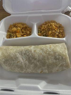 Bean and cheese burrito