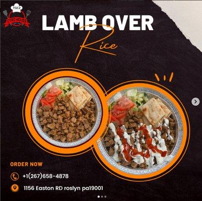 Savoring every flavorful bite of lamb over rice. - #on
.