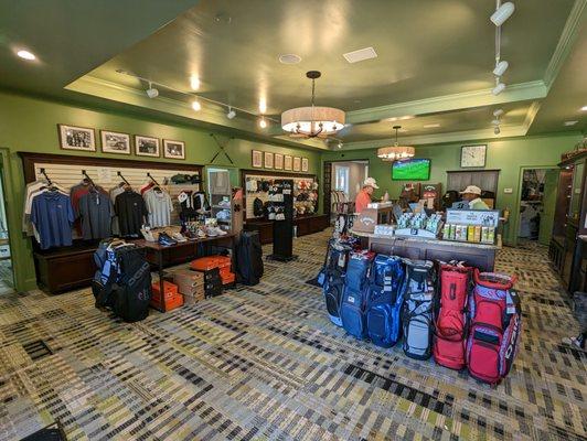 Inside the golf shop. View from entry area from outside. 0.7x zoom.