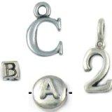 Wholesale alphabet letter charms and beads. Wholesale number charms and beads.