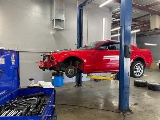 This Beautiful GT500 came in with collilsion damage. Due to the crew this thing is back to normal!