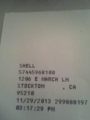 Shell Reciept