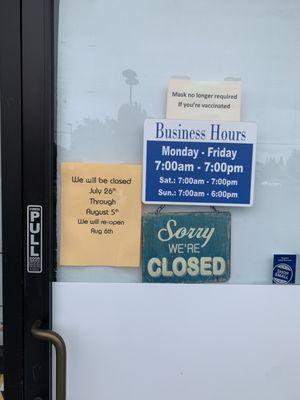 I saw on Yelp the bakery's temporarily closed. In the future, it would be helpful if closure dates were listed on Yelp