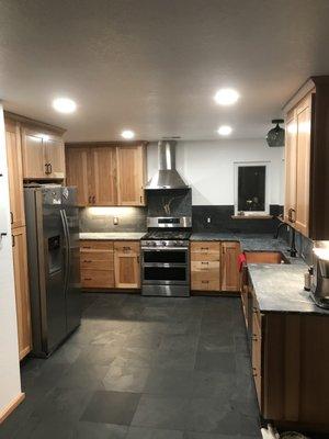 Soapstone counters and stove backsplash by PCG