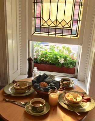 Homemade breakfast at The Stone Turret.