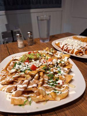 Chicken super nachos- beautiful presentation, even better taste