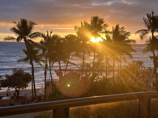 Fascinating sunsets from our balcony