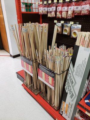 Wooden dowels