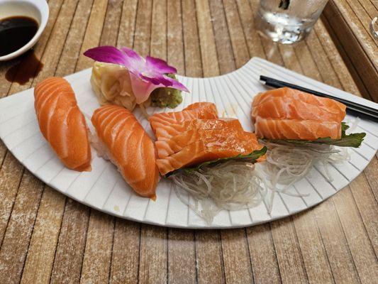 Salmon Sashimi and Sushi