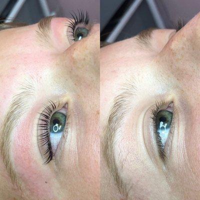 Lash lift with tint and brow wax