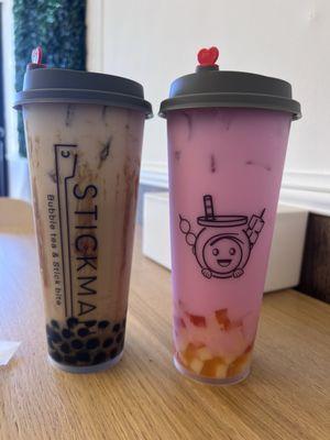 Brown sugar milk tea & cherry blossom