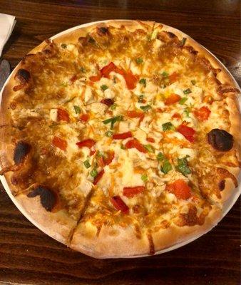 Wood fired chicken Thai pizza