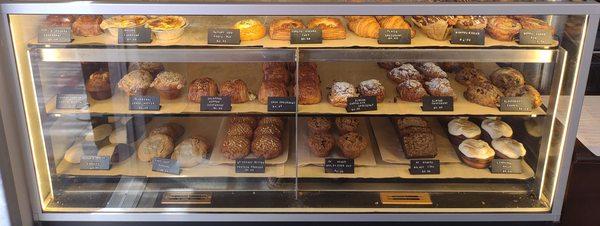 Baked goods on display