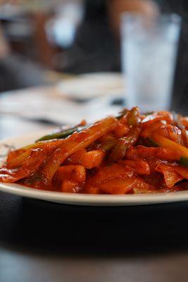 Spicy Stir-Fried Squid with Rice