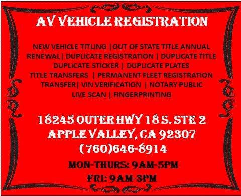 AV Vehicle Registration