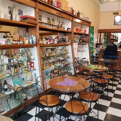 dining area of the ice cream shop