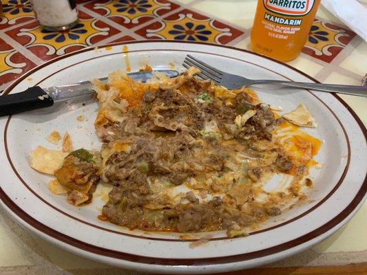 Taco salad after lunch...almost finished it