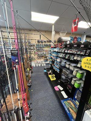 Fishing poles, NLBN Soft baits, Gulp artificial baits, tackle