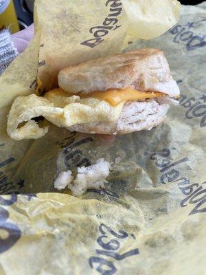 Egg and cheese biscuit