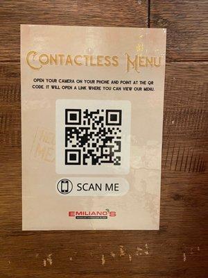 Contactless menu!