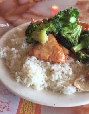 Chicken & Broccoli with White Rice