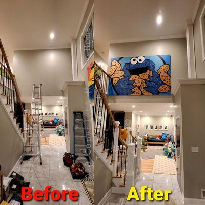 Another happy Client in Madison NJ canvas installation before and after.