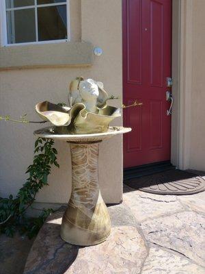 Entry door fountain by Joyce Schleiniger