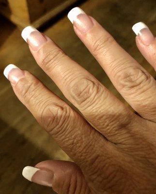 My beautiful French manicure Nancy and good good did a great job today thank you ladies