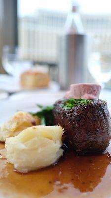 *Filet Mignon, Cabernet Butter, Potato Gratin, French Green Beans  Additional $16