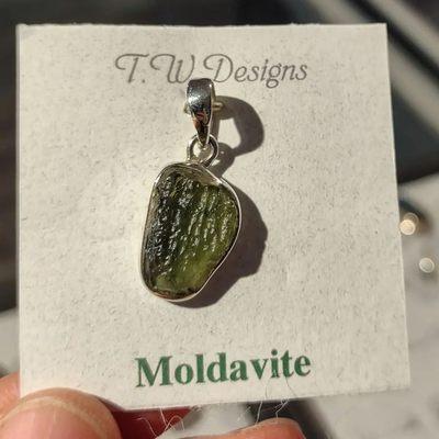 We carry Moldavite pieces and pendants