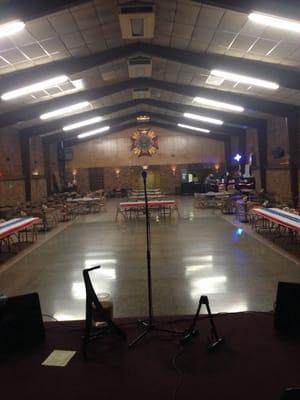 Picture of ballroom from the stage.