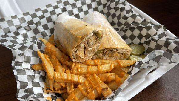 Chicken Shawarma Sandwich / combo fries