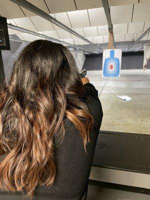 Indoor range target practice