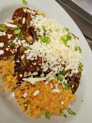 Enchiladas w/Mole Sauce