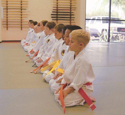 Children practicing mental control