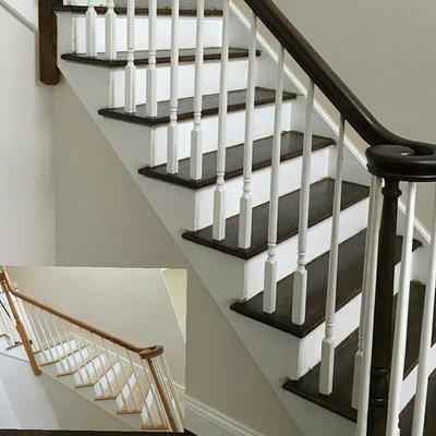 From Drab to Fab. We do stair refinishing.  Call The Hardwood Guys of Atlanta Today for a Free Estimate...